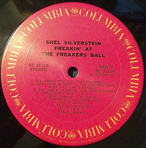 Shel Silverstein – Freakin' At The Freakers Ball -1972-Rock, Funk / Soul, Non-Music, Folk, World, Country Rhythm Blues, Speech (Vinyl)
