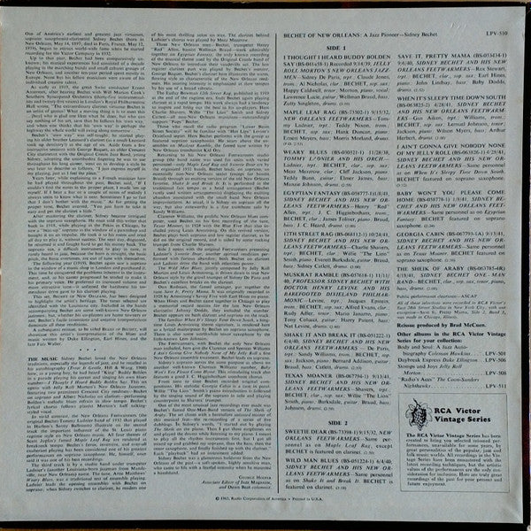 Sidney Bechet – Bechet Of New Orleans 1965  Jazz  Dixieland (vinyl)