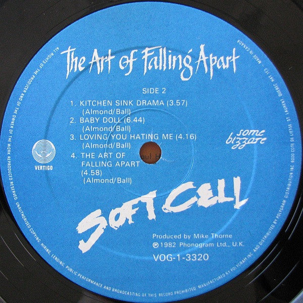 Soft Cell ‎– The Art Of Falling Apart -1983 - Synth Pop (vinyl)