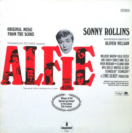 Sonny Rollins With Orchestra Conducted By Oliver Nelson – Original Music From The Score "Alfie" - 1966- Jazz, Stage & Screen Hard Bop, Theme, Score (Rare Vinyl)