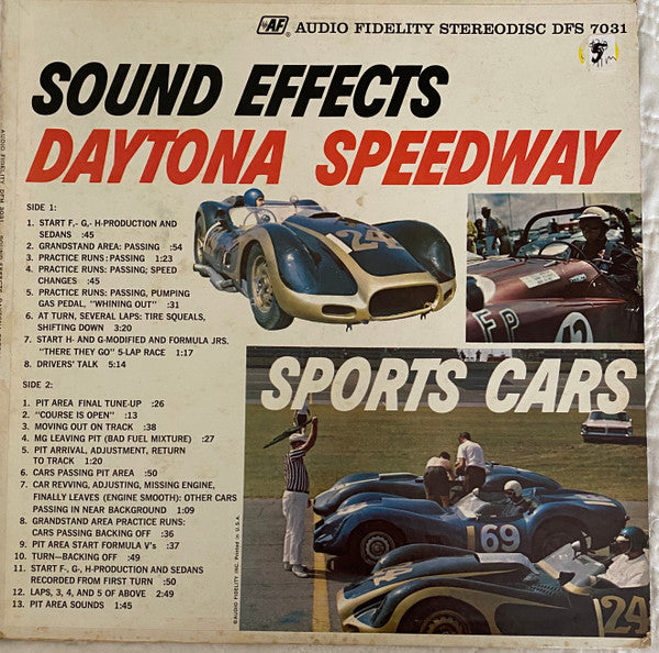 Sound Effects Daytona Speedway Sports Cars - 1964-Field Recording, Special Effects (Rare Vinyl)
