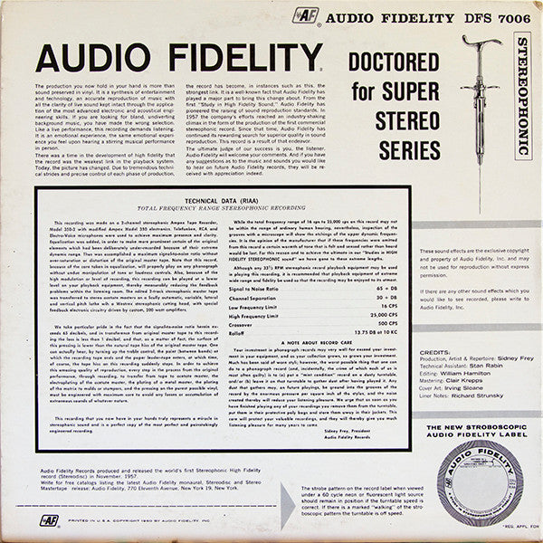 Various – Sound Effects Volume 1 (Sound Effects, Vinyl LP)