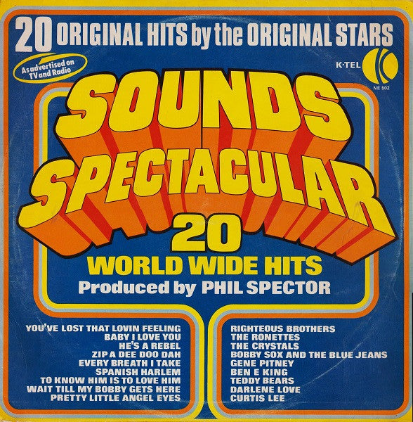 Sounds Spectacular 20 World Wide Hits 1974-Vocal, Pop Rock, Doo Wop (Vinyl) Produced by Phil Spector