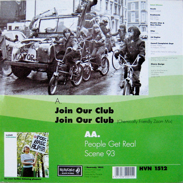 St Etienne Join Our Club  People Get Real Electronic, Pop Style: House 1992 (Vinyl)
