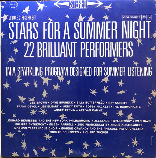 Stars For A Summer Night -2 lp set - 	Jazz, Rock, Blues, Folk, (Vinyl) Dave Brubeck, Billy Butterfield , Bobby Hackett +