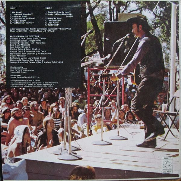 Stompin' Tom Connors – Love & Laughter - 1971-Folk, World, & Country Style: Country, Honky Tonk, Folk (Vinyl) Mint