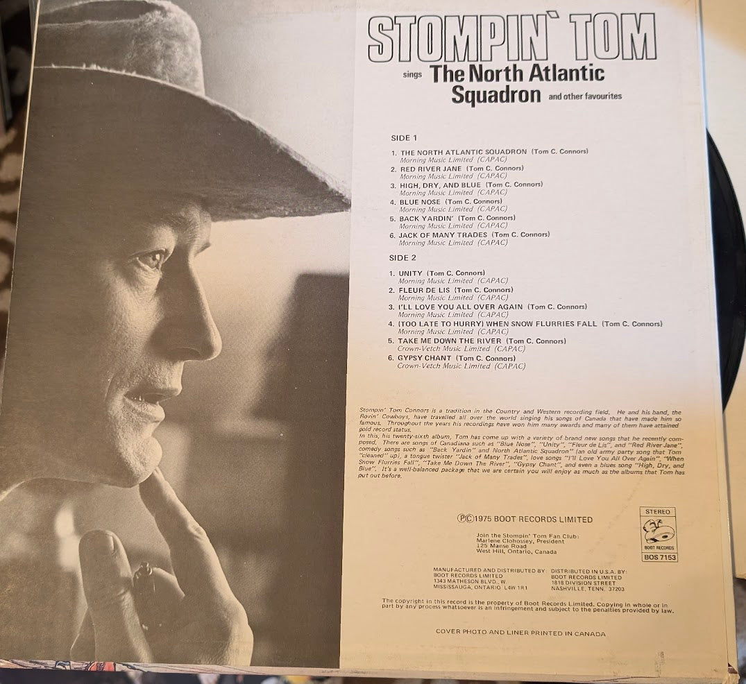 Stompin' Tom Connors – The North Atlantic Squadron - 1975 - Folk, World, & Country Style: Folk ( Vinyl ) Mint)