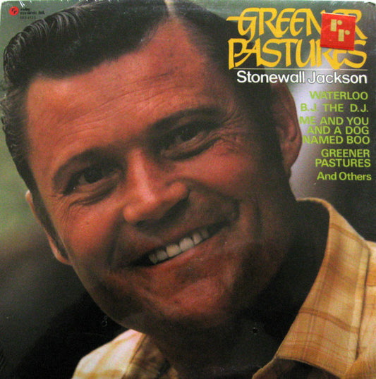 Stonewall Jackson ‎– Greener Pastures -1982-Folk, Country (vinyl) Mint Copy!