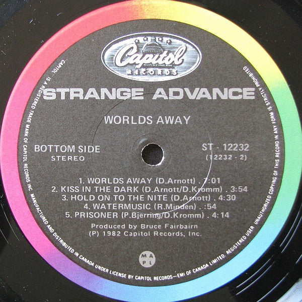 Strange Advance ‎– Worlds Away -1982- New Wave, Pop Rock (vinyl)