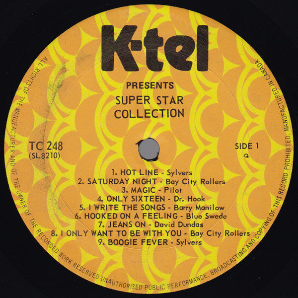 Super Star Collection - 2lps- 1978- Rock, Funk / Soul, Pop Style:	Country Rock, Pop Rock, Synth-pop  ( Clearance - NO COVER )