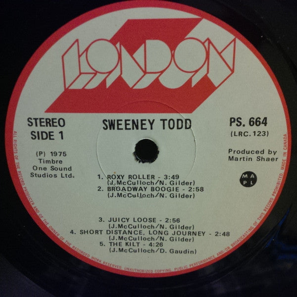 Sweeney Todd – Sweeney Todd - 1978 Glam - (Vinyl)