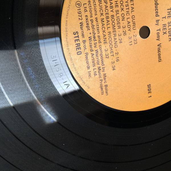 T. Rex ‎– The Slider - 1972-Glam Rock ( Rare Vinyl) excellent vinyl