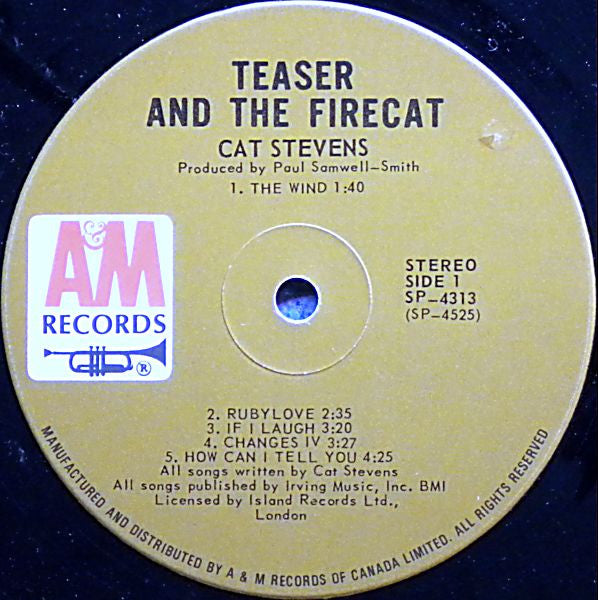 Cat Stevens – Teaser and the Firecat – 1971 – Folk Rock / Singer-Songwriter