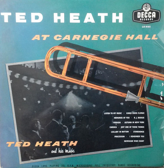TED HEATH – Ted Heath at Carnegie Hall ,1956, Jazz, Big Band, Swing (clearance vinyl)