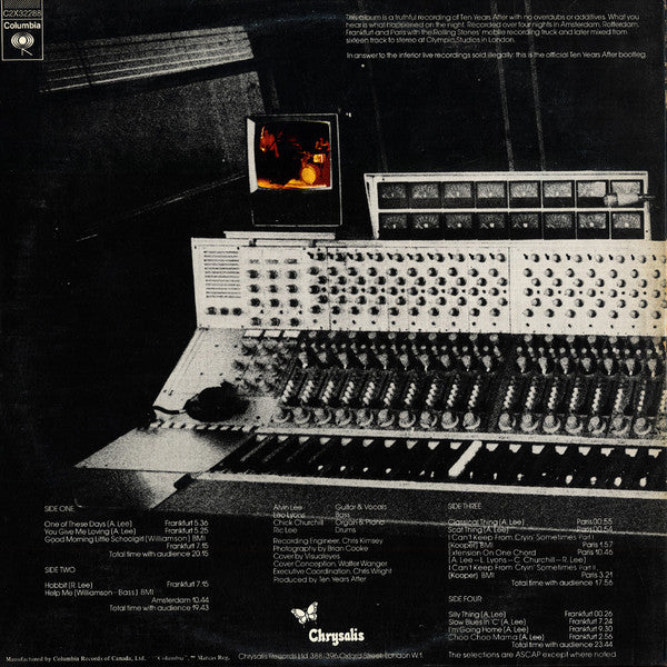 Ten Years After Recorded Live - 2 lp set - 1973-Blues Rock, Hard Rock (Vinyl) Near Mint