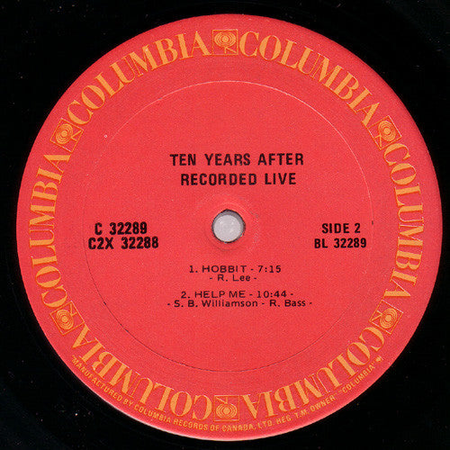 Ten Years After Recorded Live - 2 lp set - 1973-Blues Rock, Hard Rock (Vinyl) Near Mint