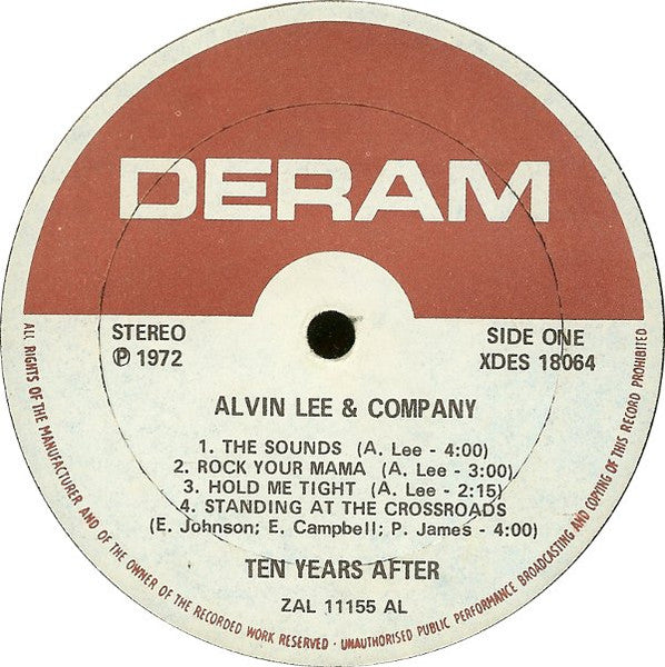 Ten Years After – Alvin Lee & Company 1972 Rock Style: Blues Rock, Psychedelic Rock (Vinyl)