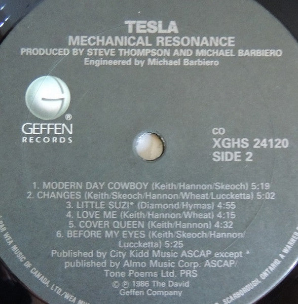 Tesla – Mechanical Resonance – 1986 – Hard Rock / Glam Metal (vinyl)