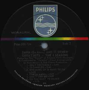 The 4 Seasons Dawn (Go Away) And 11 Other Great Songs - 1964 Pop Vocal ( Clearance Vinyl)