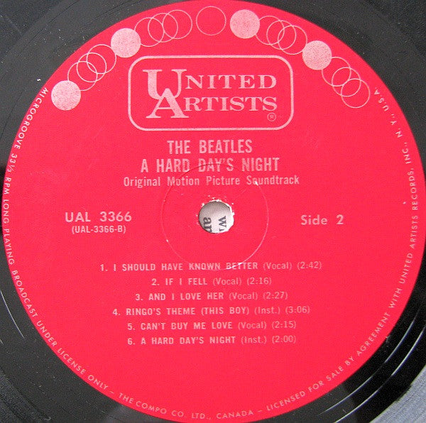 The Beatles – A Hard Day's Night (Original Motion Picture Sound Track) Rock( Clearance vinyl) scuffing