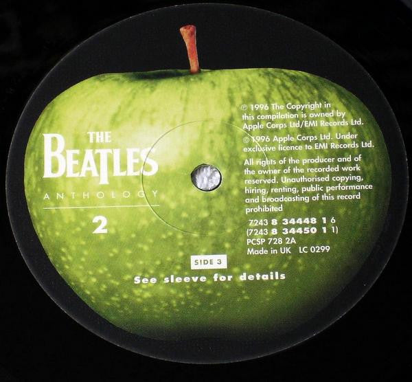 The Beatles – Anthology 2 - 1996- 3 lp set - 	Rock & Roll, Pop Rock, Psychedelic Rock, Beat (Mint Vinyl)