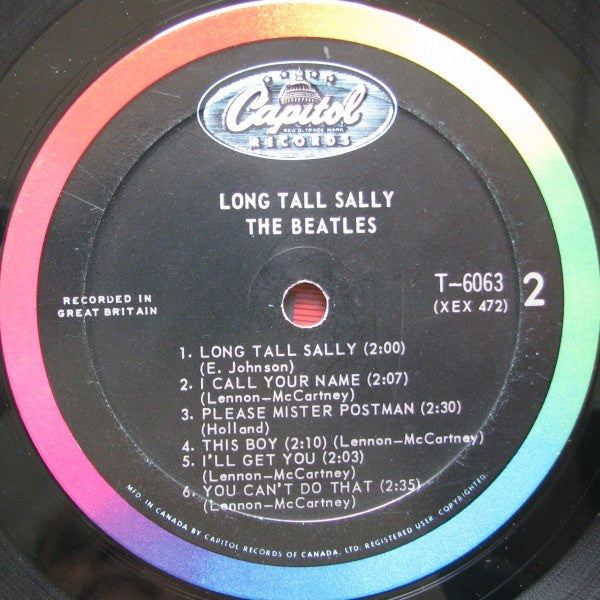 Beatles , The - Long Tall Sally - LP Original Canadian  Capital T-6063 Rainbow Label ( Clearance Vinyl )