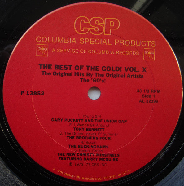 The Best Of The Gold! Vol. 10 – Original Hits by Original Artists Columbia Special Products – P 13852 | Vinyl – U.S. Pressing