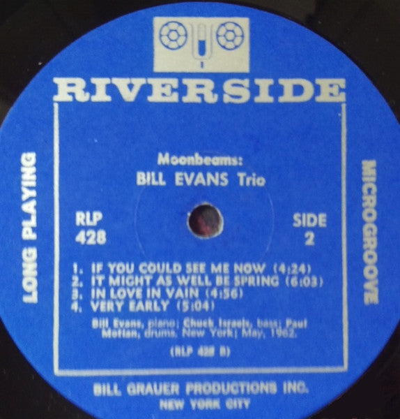 Bill Evans Trio – Moon Beams – 1962 – Jazz / Ballad Jazz (VINYL) Extremely Rare