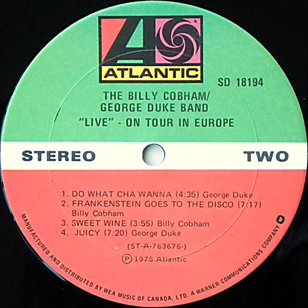 The Billy Cobham–George Duke Band – “Live” On Tour in Europe (Jazz Fusion, Vinyl LP) SD 18194