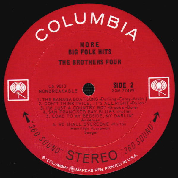 The Brothers Four – More Big Folk Hits 1964-Folk ( Mint Vinyl )
