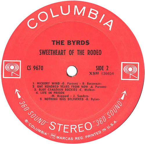 The Byrds – Sweetheart Of The Rodeo - 1968-Rock Style: Folk Rock, Country Rock (Vinyl)
