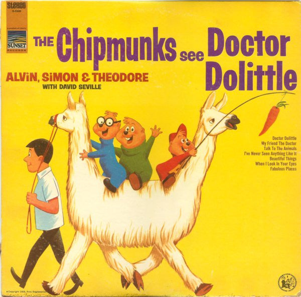 The Chipmunks – The Chipmunks See Doctor Dolittle - 1968-Children's, Pop Style: Novelty (Rare Vinyl)