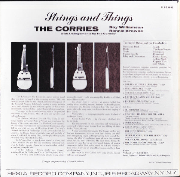 The Corries – Strings and Things (Folk, Vinyl LP) Fiesta FLPS‑1832