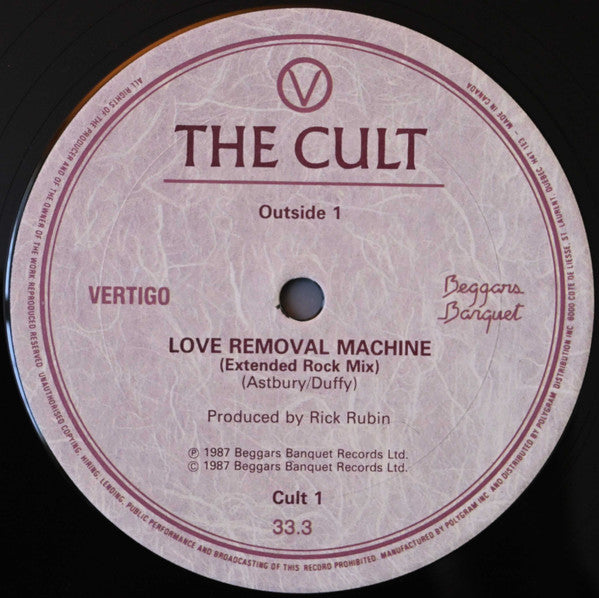 The Cult – Love Removal Machine (1987, Canada, 2×12″ Vinyl LP) — Cult 1