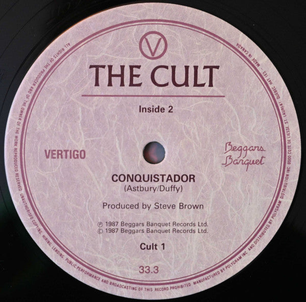 The Cult – Love Removal Machine (1987, Canada, 2×12″ Vinyl LP) — Cult 1