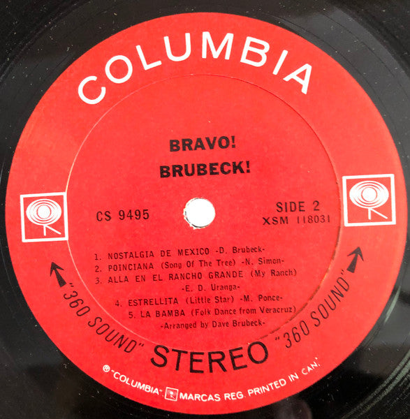 The Dave Brubeck Quartet – Bravo! Brubeck! 1967 Latin Jazz (UK Import Vinyl)
