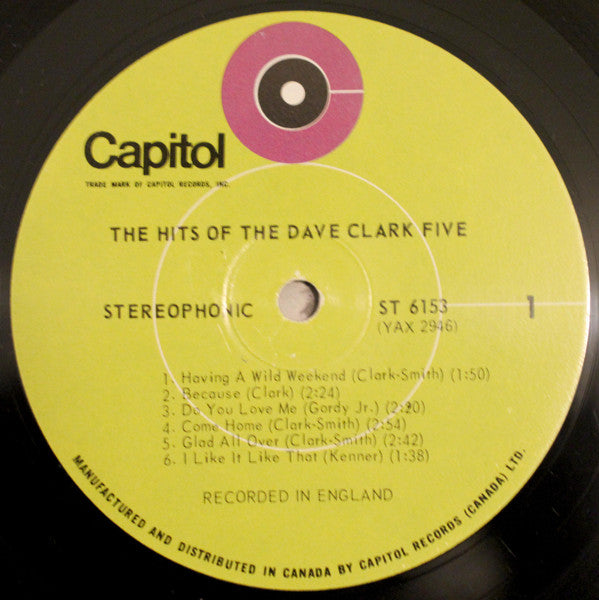 The Dave Clark Five – Hits Of The Dave Clark Five 1969-Rock, Pop Style: Rock & Roll (vinyl)