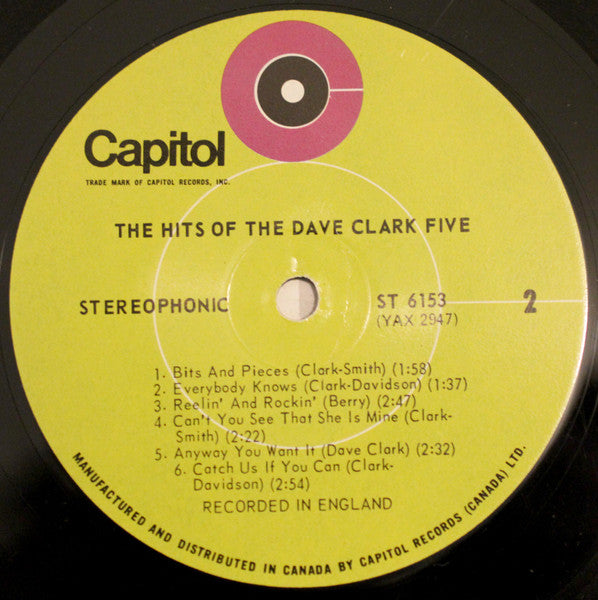The Dave Clark Five – Hits Of The Dave Clark Five 1969-Rock, Pop Style: Rock & Roll (vinyl)