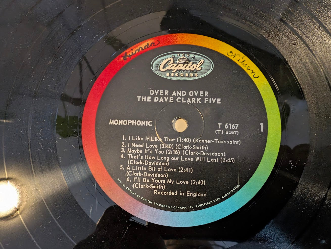 The Dave Clark Five – Over And Over - 1966- 	Rock, Pop Style: Garage Rock, Rock & Roll, Beat (vinyl) great shape