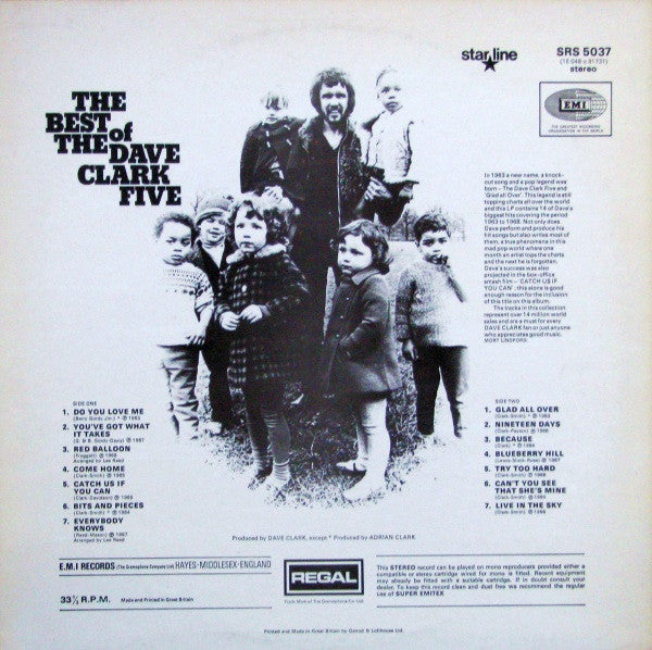 The Dave Clark Five – The Best Of The Dave Clark Five  1970 Pop Rock, Classic Rock ( UK Import Vinyl )