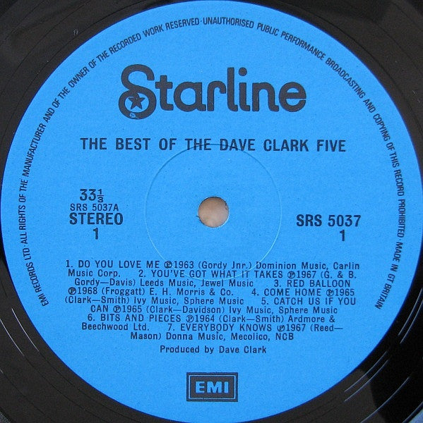 The Dave Clark Five – The Best Of The Dave Clark Five  1970 Pop Rock, Classic Rock ( UK Import Vinyl )