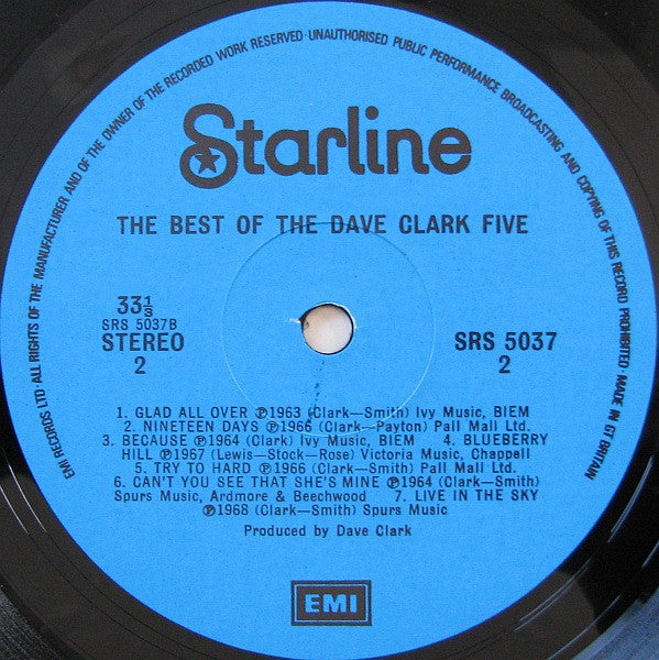 The Dave Clark Five – The Best Of The Dave Clark Five  1970 Pop Rock, Classic Rock ( UK Import Vinyl )