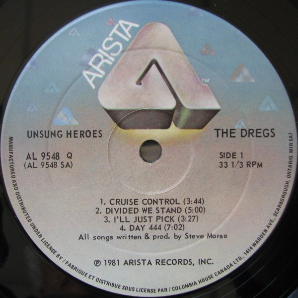 The Dregs Unsung Heroes. - 1981- Jazz, Rock Style:Fusion, Prog Rock (Vinyl)The Dregs Unsung Heroes. - 1981- Jazz, Rock Style:Fusion, Prog Rock (Vinyl)