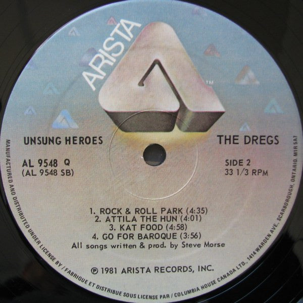 The Dregs Unsung Heroes. - 1981- Jazz, Rock Style:Fusion, Prog Rock (Vinyl)The Dregs Unsung Heroes. - 1981- Jazz, Rock Style:Fusion, Prog Rock (Vinyl)
