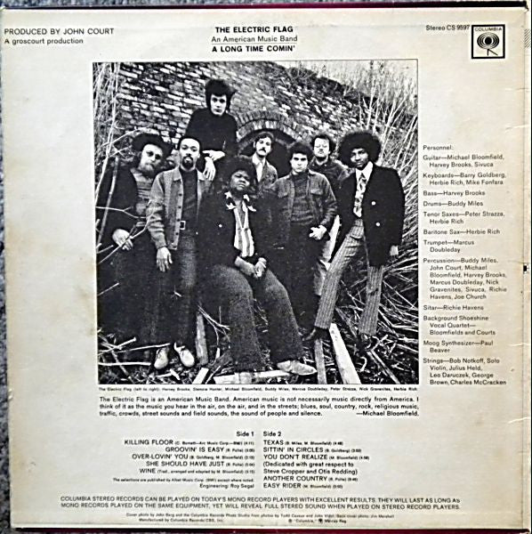 The Electric Flag – A Long Time Comin' - Rare 1968- 	Blues Rock, Jazz-Rock, Rhythm & Blues (Vinyl)