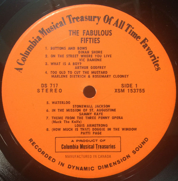 The Fabulous 50s - 2 LP SET - 1977- jazz, Rock, Blues, Pop, Folk, World, & Country - (vIinyl) Mint