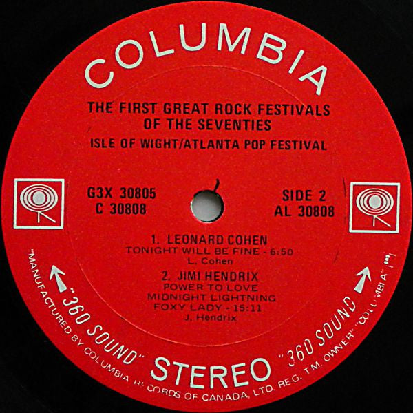 The First Great Rock Festivals Of The Seventies - Isle Of Wight  Atlanta Pop Festival - 3 LPS - 1971-	Jazz, Rock Style: Blues Rock, Folk Rock, Southern Rock, Psychedelic Rock, Classic Rock (vinyl)