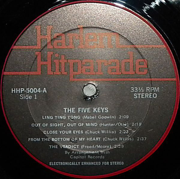 The Five Keys ‎– The Connoisseur Collection Of The Five Keys -1972-Rock, Funk / Soul Style: Doo Wop, Rhythm & Blues (Rare Vinyl)
