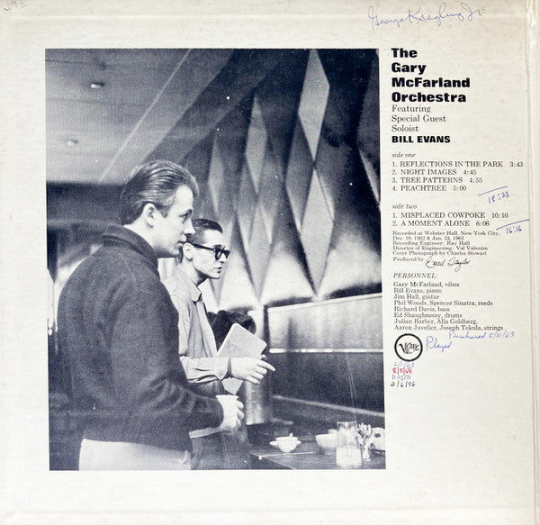 The Gary McFarland Orchestra Special Guest Soloist Bill Evans 1963 Genre: Jazz  Modal (Near Mint Vinyl)