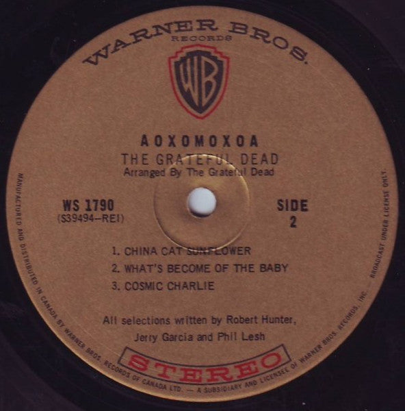 The Grateful Dead – Aoxomoxoa 1969-	Acid Rock, Psychedelic Rock, Classic Rock (Extremely Rare)